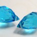 2 Beads... Aquamarine Blue Glass Faceted Briolette Teardrop beads....13x8mm...BB