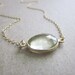 Lemon Quartz Pendant Gold Necklace