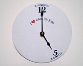 I LOVE 5 o'clock Clock