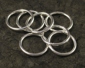 Tiny Silver Hoops / Sterling Silver Small Hoop Earrings Catchless Seamless/  Nose / Cartilage / Tragus / Helix  Ring  (7)