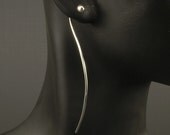 Sterling Silver Post Earrings in Argentium / Silver Earrings /  Minimalist Modern Simple Unique Artisan Maria's Design