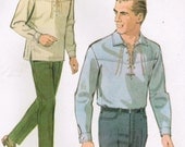 1960s McCall's 8475 Vintage Sewing Pattern Men's Shirt and Slacks Size Neck 14 Chest 34