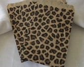 Cheetah Leopard Animal Print Paper Gift Bags 4 x 6 Set of 50
