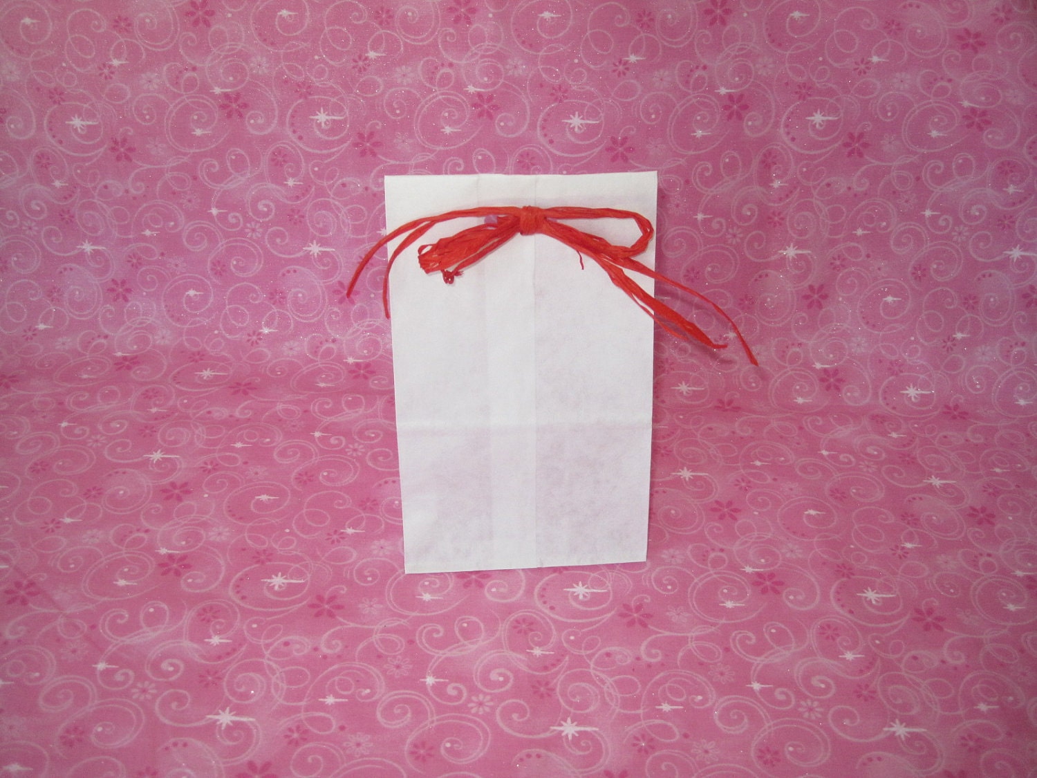Small White Kraft Paper Bags 4 x 2.5 x 8 Set of 50 Gusset Bags