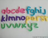 Crochet Pattern - ALPHABET applique - Lower Case - PDF