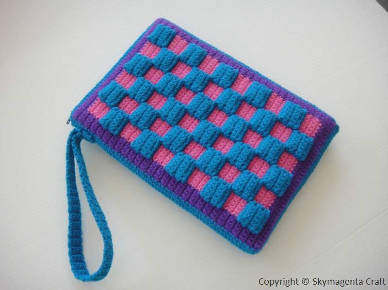 Crochet Pattern - Checkered Kindle Cover / Sleeve / Purse