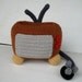 Crochet Cell Phone Holder - TELEVISION