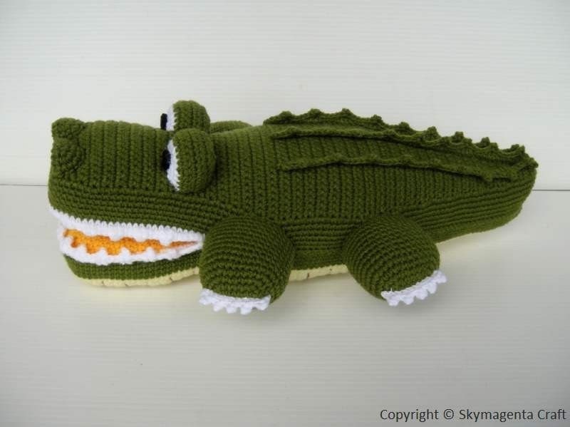 Crochet Pattern - ALLIGATOR - Toys / PDF