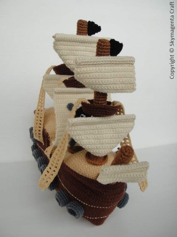 Crochet Pattern - PIRATE SHIP - Toys - in PDF