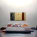 LARGE Cherry Blossom Painting Gold Red Black Abstract Modern Art Zen Asian Calming Contemporary Wall Art Bamboo & Wild Orchids Custom 60x30