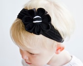 black zebra flower headband