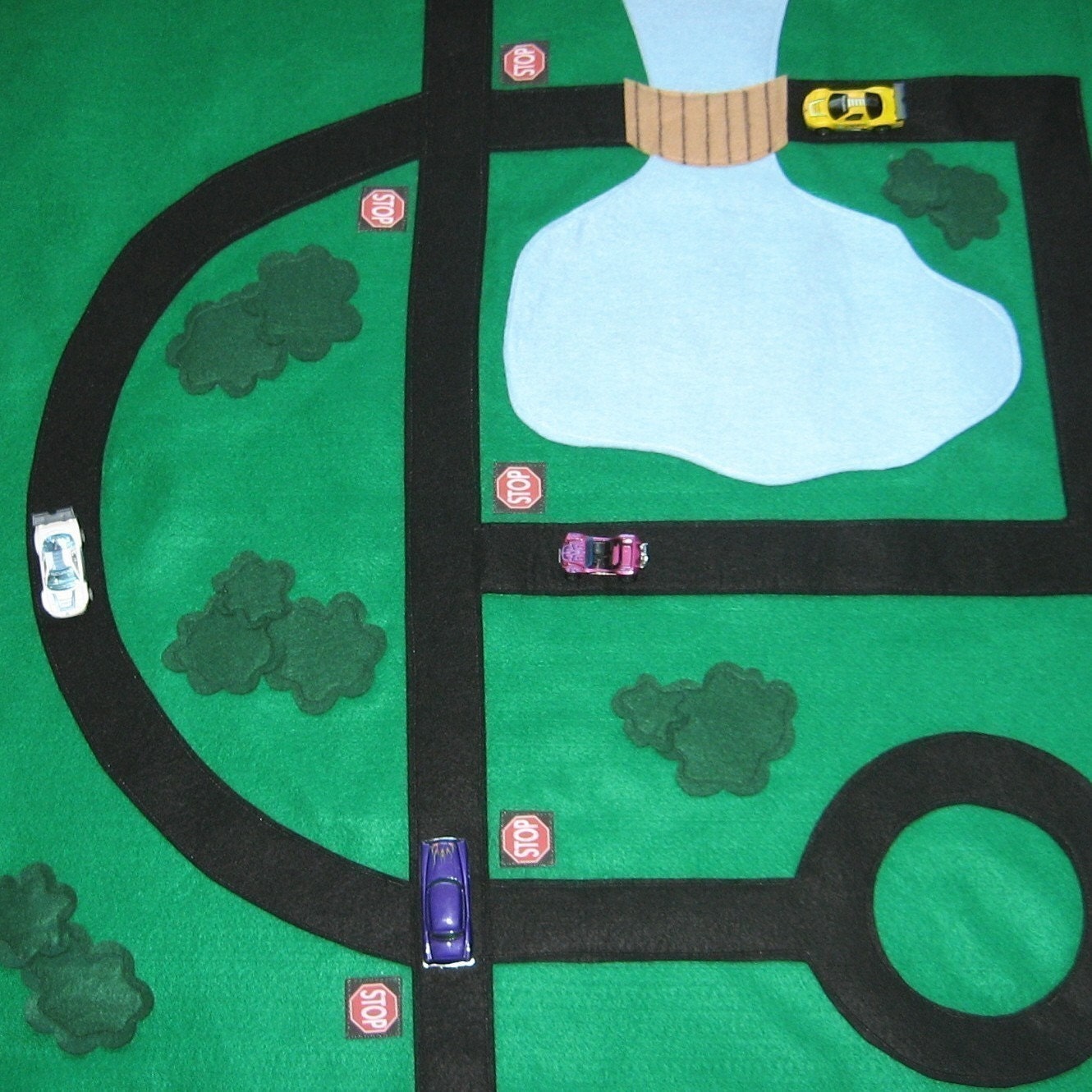 Drive and Discover Roadway Play Mat with Personalized Carry Bag