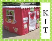 READY TO SHIP Playhouse Sewing Kit, On Sale, Makes Hot Pink Playhouse Shown in Photos, Fits 34" Table