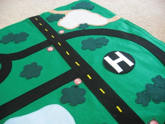 Bigger Roadway Play Mat, Custom Order