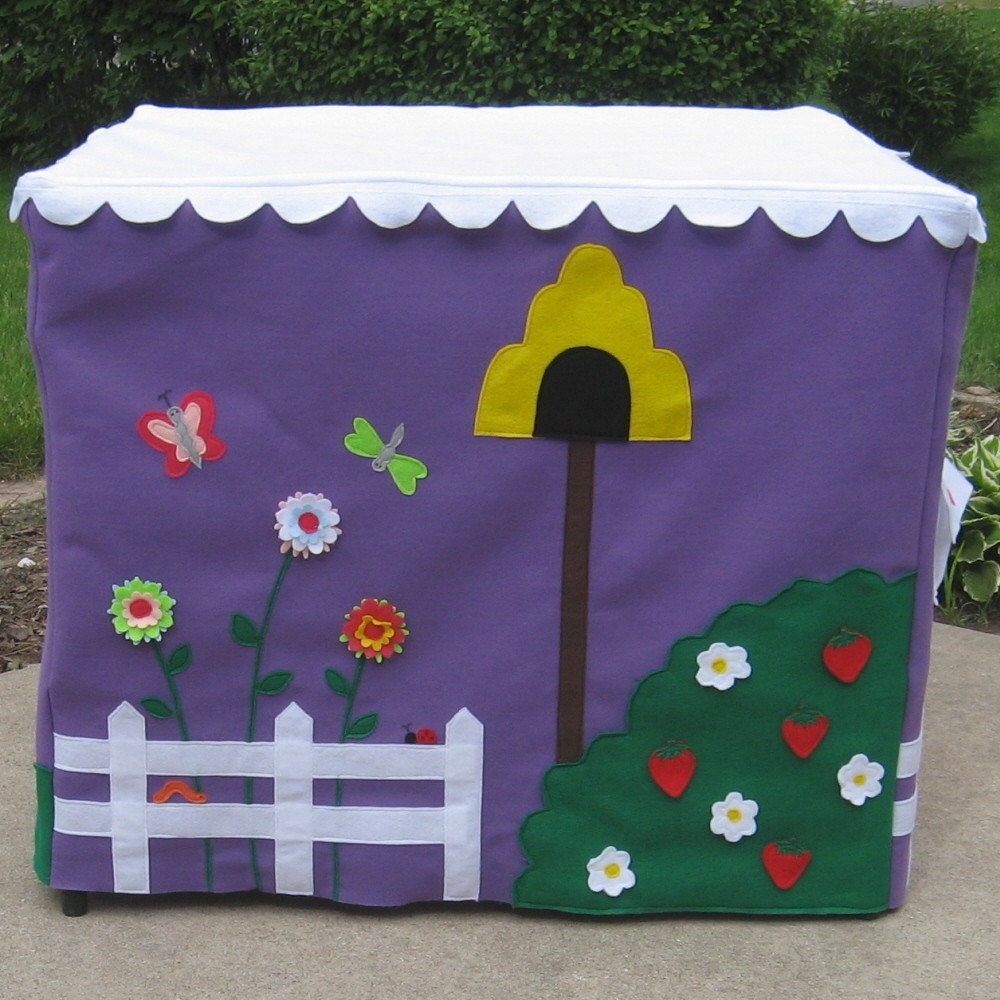 Card Table Playhouse, Toy, Handmade, Lavender Lane Cottage, Personalized, Custom Order