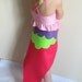 Mermaid Tail and Matching Crown, Choose Your Color, Choose Your Crown  and Applique, Custom Order