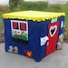 Kids Playhouse, Royal Blue Double Delight, Fits Your Card Table, Pickable Flowers, Custom Order, Personalized