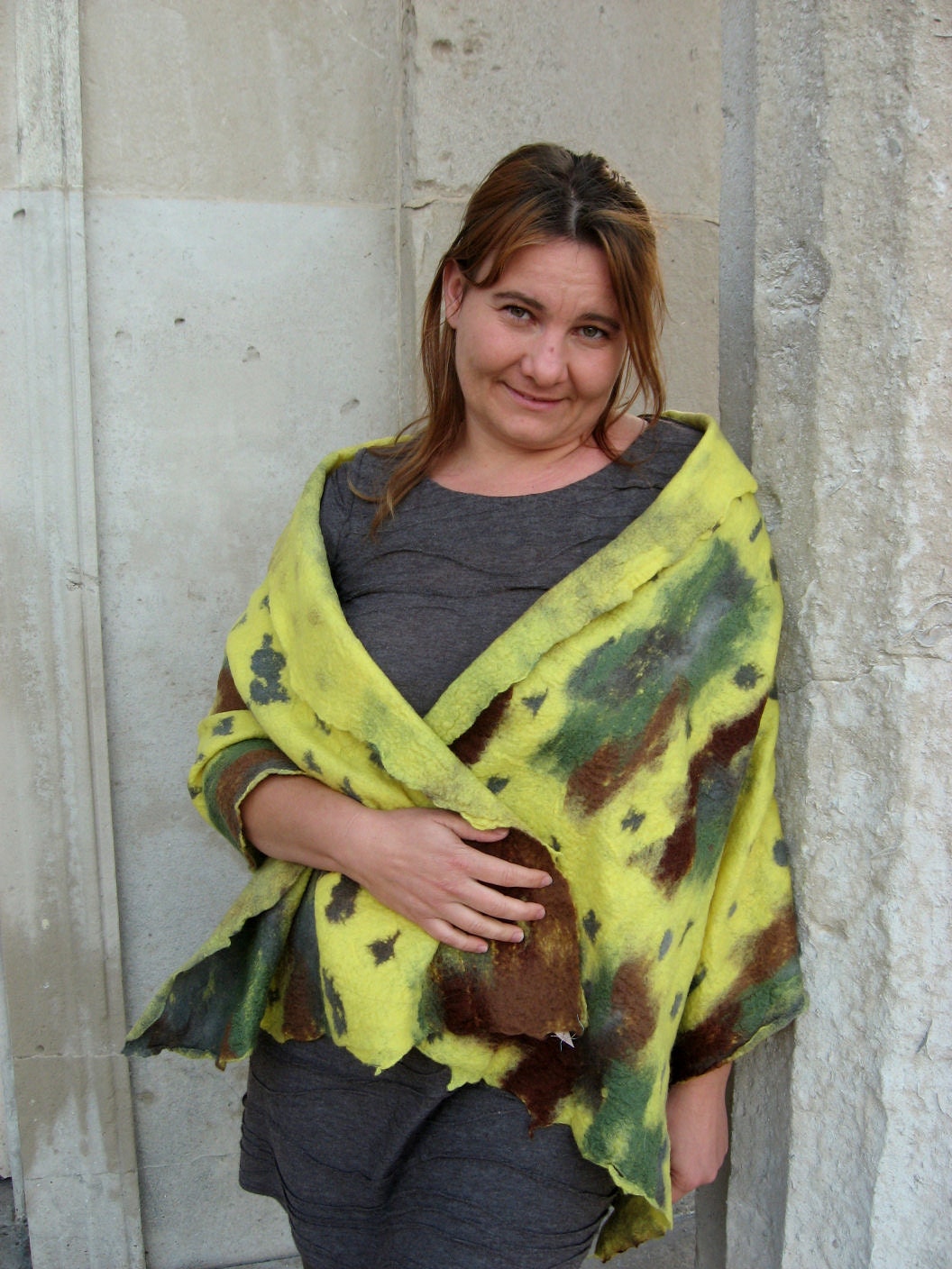 The Platan Tree  Felted Wrap