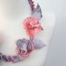 Felted Flower  Necklace for Faeries