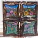 Original Folk Art Flowers Painting on 100 year old recycled Tin Ceiling Tile