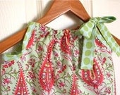 Girl Clothing - Pillowcase Dress - Girl Dress - Mint Paisley  READY TO SHIP 18M