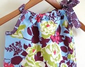 Girl Clothing - Pillowcase Dress - Girl Dress in Amethyst Rose Bouquet