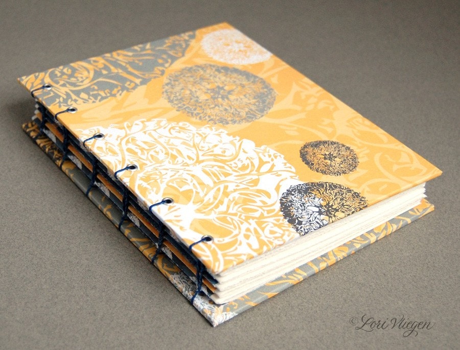 dandelions - blank coptic hardcover journal