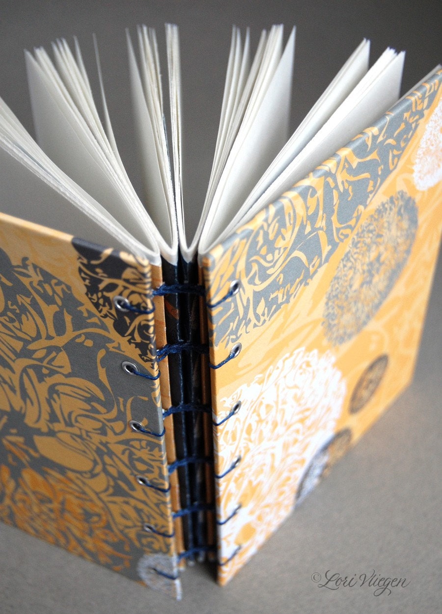 dandelions - blank coptic hardcover journal