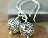 Sterling silver Bali earrings "Hot Air Balloon" design