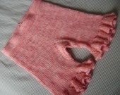 Bubblegum Knickers- Size MEDIUM- Shorties with Ruffled Leg- Wool Bloomers cloth diaper cover wool soaker