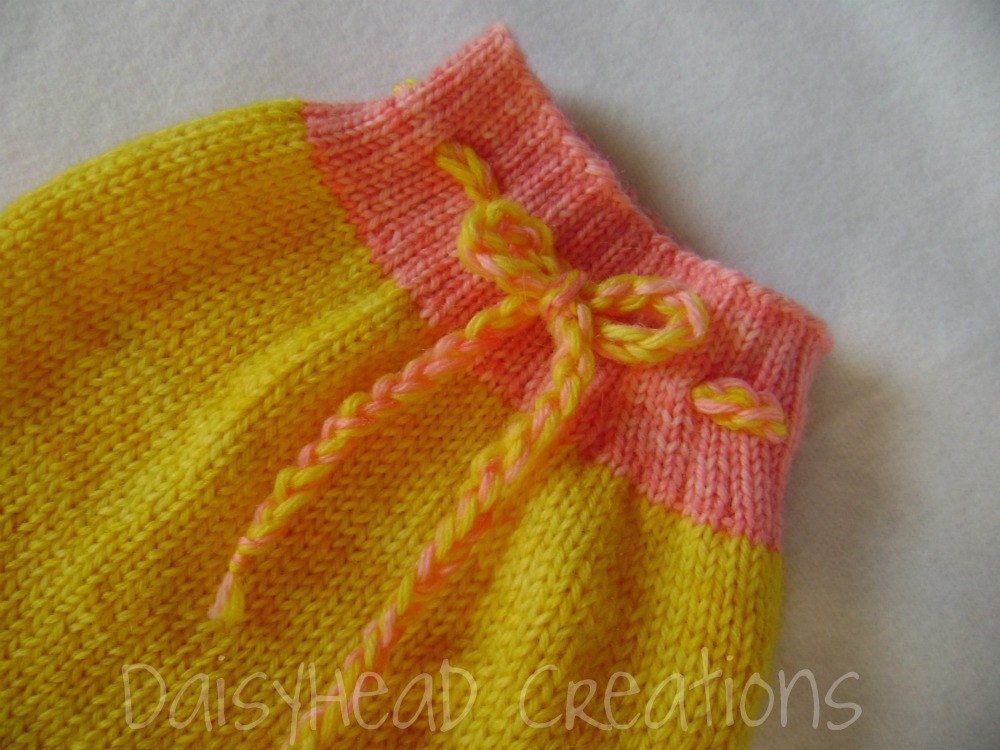 Mango Sunshine Soaker Sack- Sleep Sack- Wool Soaker Sack- Size Small