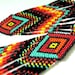 MADE To ORDER Indian Style Rainbow Colored Fringed Brick Stich Seed Beaded Earrings