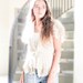 crochet cardigan JANE in nude pink and gold mohair