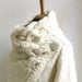 hand knit cardigan RIONA size Small chunky coat cream sweater wool and silk ivory
