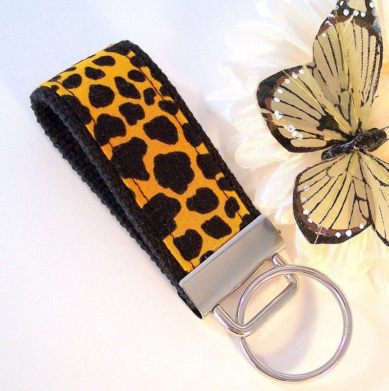 Mini Key Fob Key Chain in Laurel Burch's Secret Jungle