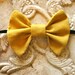 Set of 2 Vintage Inspired Teal and Mustard Bow