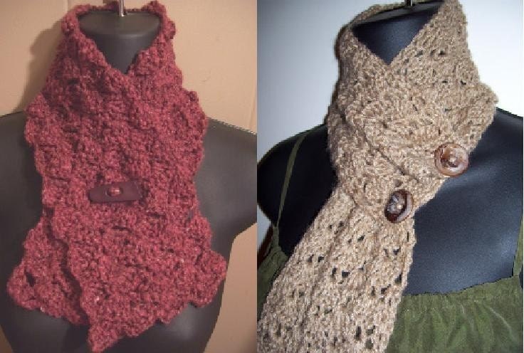 PATTERN - Ifeoma Scarflette Pattern and Mukoso Asymmetrical Scarf Pattern - 2 Crochet Patterns - pdf