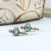 Lampwork Earrings Copper Green Earthy Sterling Silver Swarovski Crystal