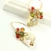 Champagne Cluster Earrings Golden Autumn Olive Green Cluster Prom Jewelry Gold Ear Wires
