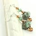 Lampwork Earrings Copper Green Earthy Sterling Silver Swarovski Crystal