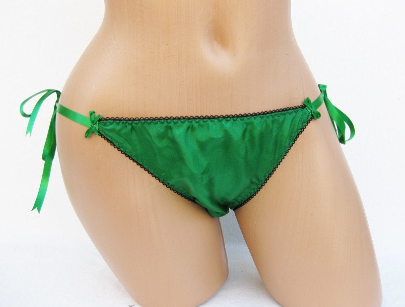 Green Silk Panties 96