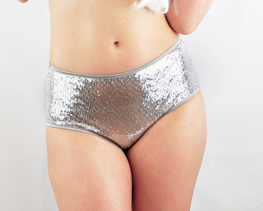 Silver Sequin panties Many color options lingerie knickers