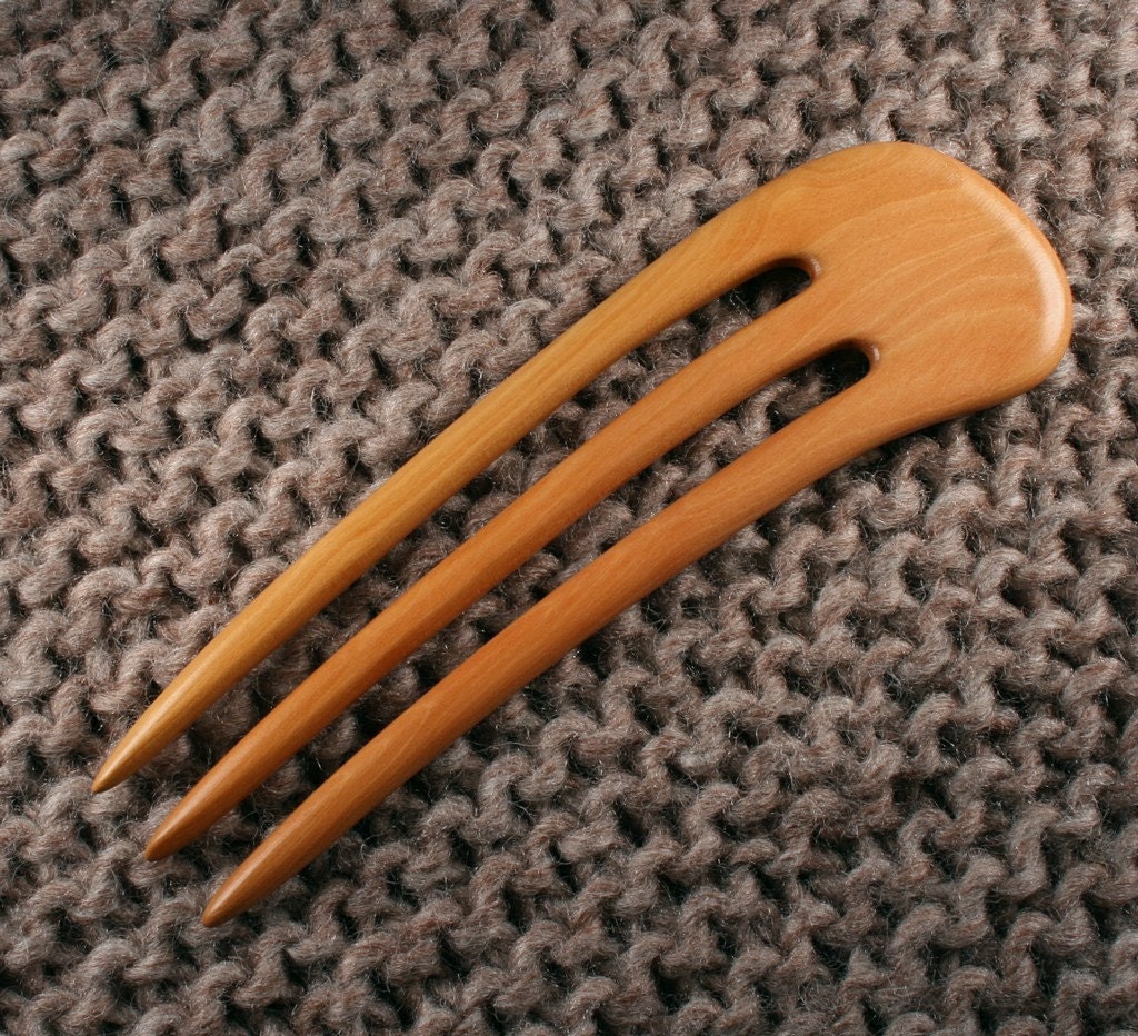 Mountain Mahogany 3-Prong Hair Fork or Shawl Pin