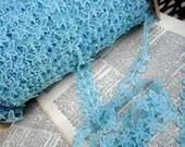 vintage blue butterfly trim edging lace embellishment sewing supplies cardmaking scrapbooking