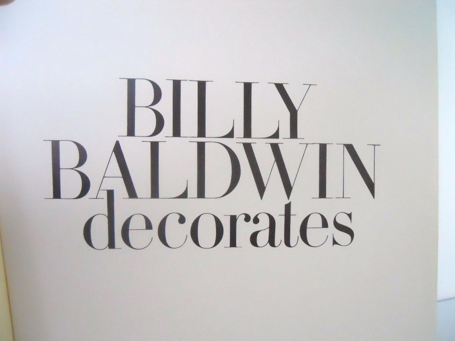 Billy Baldwin Decorates First Edition 1972 Vintage Book