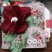 SALE Pink and Green Shabby Fabric Paper Bag Album