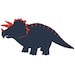 Boy art, dinosaur wall art 13 x 19 Triceratops print - different colors and sizes available