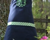 Monogrammed Gift Womens Apron Personalized Embroidered