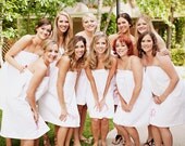 Personalized Spa Wrap Bridesmaids Gift Monogram Embroidered Gift