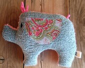 Heidi  Vintage Chenille Plush Elephant